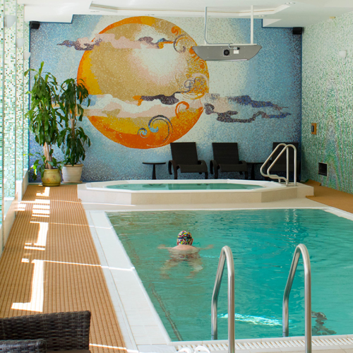 Wellness swimming in the pool